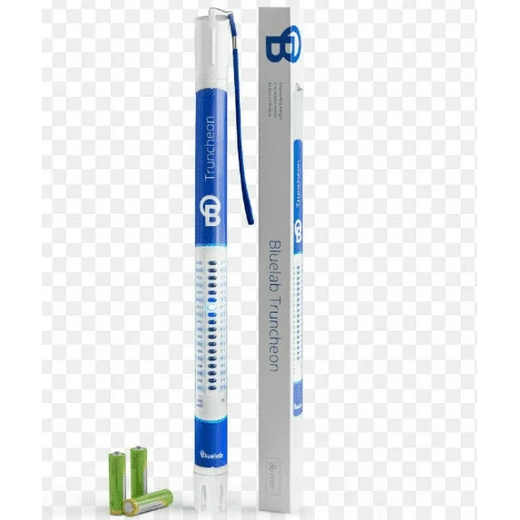 Blue lab Truncheon product with packaging on a white background