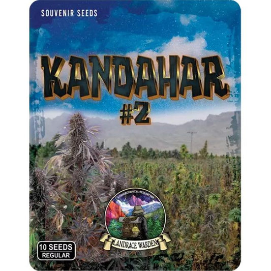 Kandahar #2 souvenir seeds packaging with scenic design and branding.